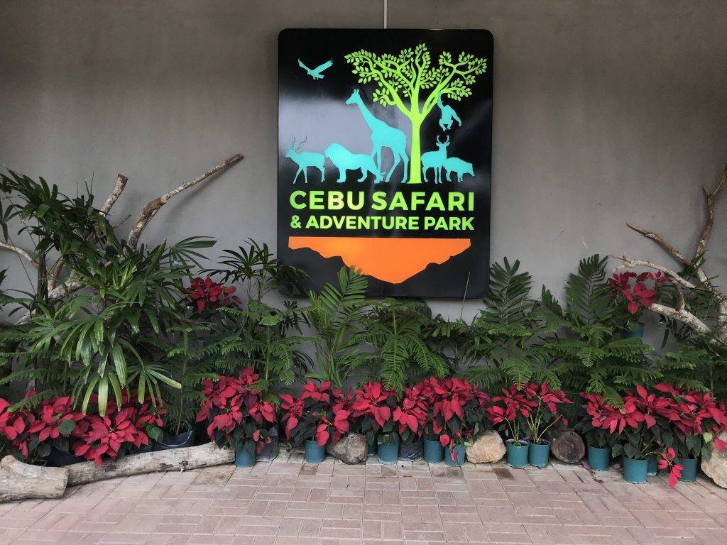 This is the signage of Cebu Safari and Adventure Park in front of the entance.